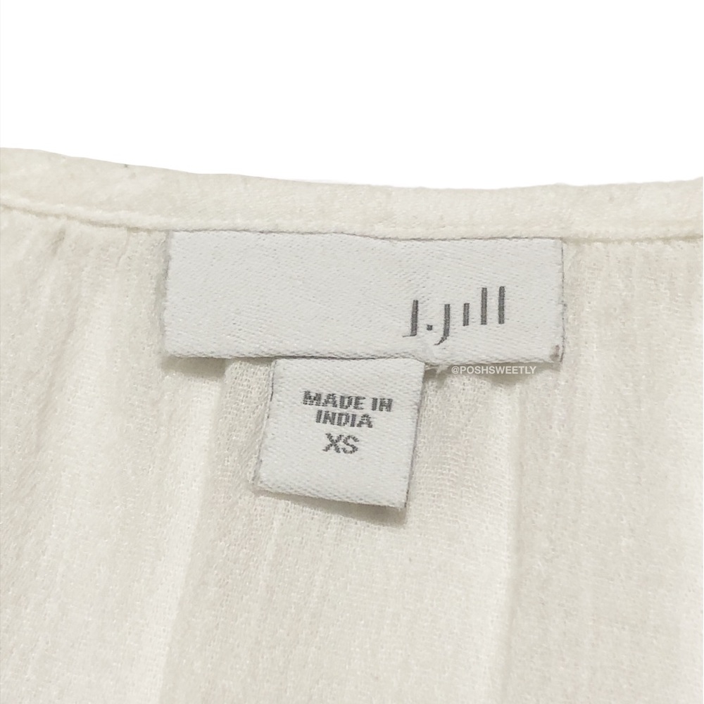 J Jill Embroidered Gauze Blouse - Picture 10 of 12